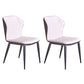 Industrial Design Armless Wingback Side Chair Faux Leather Side Chair White 2 Piece Set Clearhalo 'Dining Chairs' 'Dining Tables & Seating' 'dining_chair' 'furn' 'furn_dining_chair' 'Furniture' 'furniture_dining_chair' 'Kitchen & Dining Furniture' 4792133