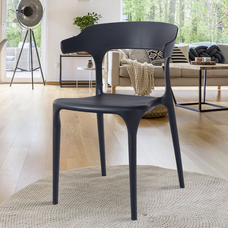 Contemporary Chairs Open Back Kitchen Armless Chair with Plastic Legs Clearhalo 'Dining Chairs' 'Dining Tables & Seating' 'dining_chair' 'furn' 'furn_dining_chair' 'Furniture' 'furniture_dining_chair' 'Kitchen & Dining Furniture' 4792152