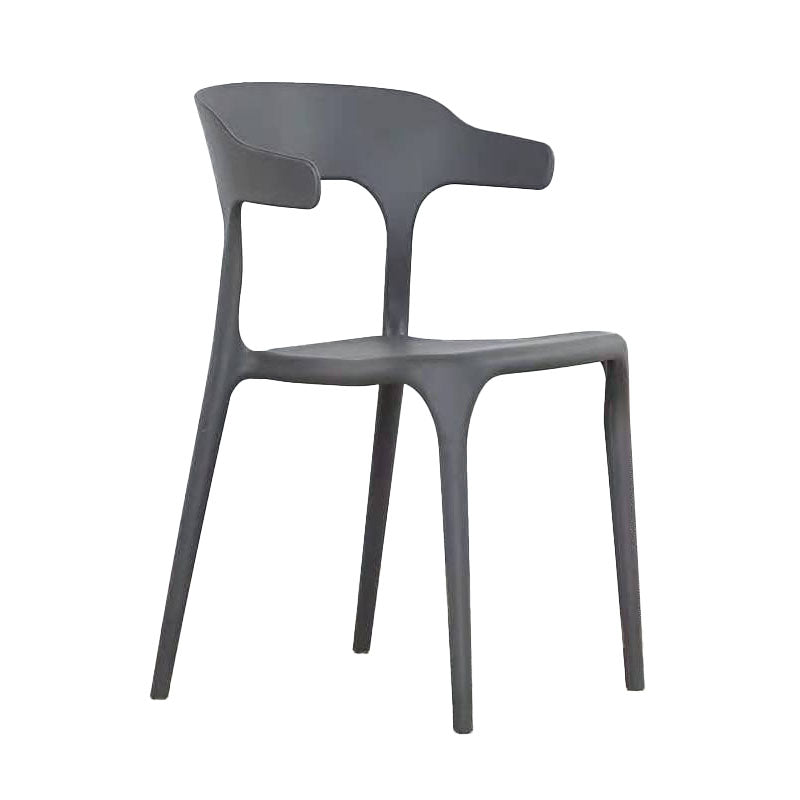 Contemporary Chairs Open Back Kitchen Armless Chair with Plastic Legs Clearhalo 'Dining Chairs' 'Dining Tables & Seating' 'dining_chair' 'furn' 'furn_dining_chair' 'Furniture' 'furniture_dining_chair' 'Kitchen & Dining Furniture' 4792156