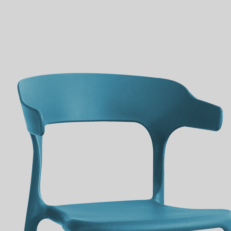 Contemporary Chairs Open Back Kitchen Armless Chair with Plastic Legs Clearhalo 'Dining Chairs' 'Dining Tables & Seating' 'dining_chair' 'furn' 'furn_dining_chair' 'Furniture' 'furniture_dining_chair' 'Kitchen & Dining Furniture' 4792157