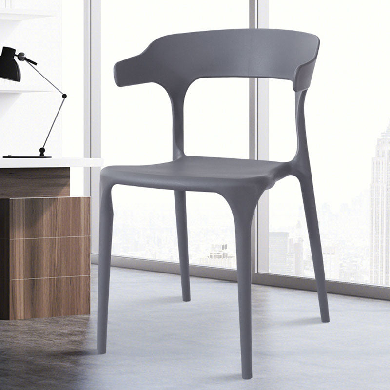 Contemporary Chairs Open Back Kitchen Armless Chair with Plastic Legs Clearhalo 'Dining Chairs' 'Dining Tables & Seating' 'dining_chair' 'furn' 'furn_dining_chair' 'Furniture' 'furniture_dining_chair' 'Kitchen & Dining Furniture' 4792160