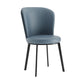 Contemporary Faux Leather Side Chair for Home Armless Solid Back Chair Blue 1 Piece Clearhalo 'Dining Chairs' 'Dining Tables & Seating' 'dining_chair' 'furn' 'furn_dining_chair' 'Furniture' 'furniture_dining_chair' 'Kitchen & Dining Furniture' 4792188
