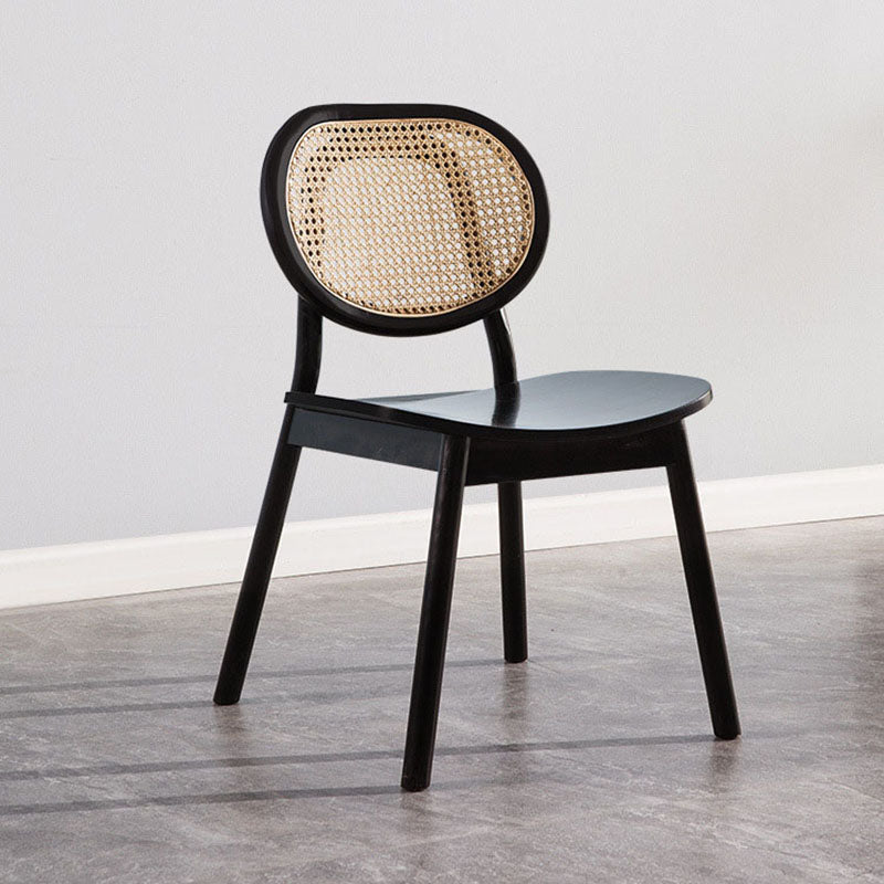 Contemporary Style Wood Dining Chair Armless Side Chairs for Restaurant Black 1 Piece Clearhalo 'Dining Chairs' 'Dining Tables & Seating' 'dining_chair' 'furn' 'furn_dining_chair' 'Furniture' 'furniture_dining_chair' 'Kitchen & Dining Furniture' 4792193