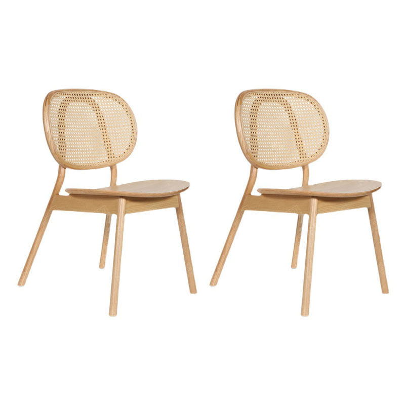 Contemporary Style Wood Dining Chair Armless Side Chairs for Restaurant Wood 2 Piece Set Clearhalo 'Dining Chairs' 'Dining Tables & Seating' 'dining_chair' 'furn' 'furn_dining_chair' 'Furniture' 'furniture_dining_chair' 'Kitchen & Dining Furniture' 4792201
