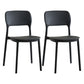 Scandinavian Plastic Kitchen Dining Side Chair Open Back Chair Black 2 Piece Set Clearhalo 'Dining Chairs' 'Dining Tables & Seating' 'dining_chair' 'furn' 'furn_dining_chair' 'Furniture' 'furniture_dining_chair' 'Kitchen & Dining Furniture' 4792214