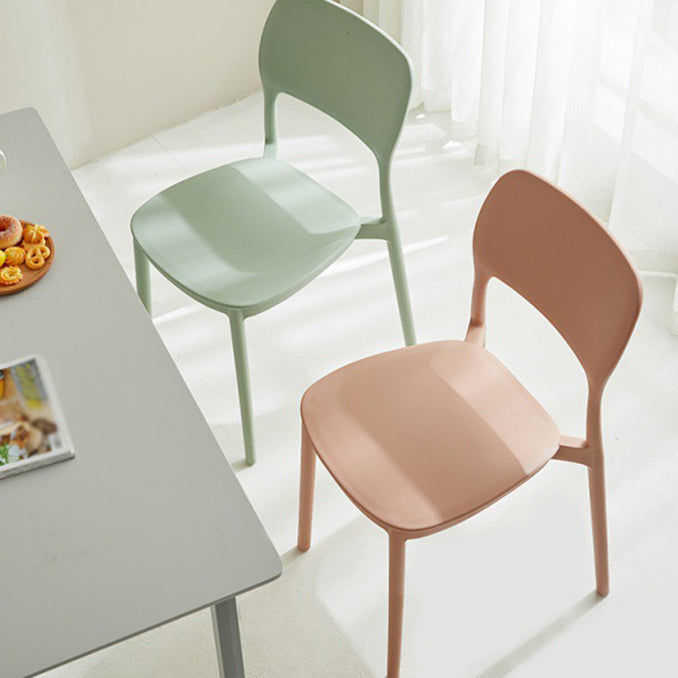 Scandinavian Plastic Kitchen Dining Side Chair Open Back Chair Clearhalo 'Dining Chairs' 'Dining Tables & Seating' 'dining_chair' 'furn' 'furn_dining_chair' 'Furniture' 'furniture_dining_chair' 'Kitchen & Dining Furniture' 4792217