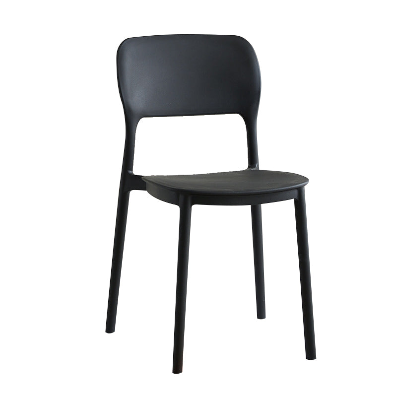 Scandinavian Plastic Kitchen Dining Side Chair Open Back Chair Clearhalo 'Dining Chairs' 'Dining Tables & Seating' 'dining_chair' 'furn' 'furn_dining_chair' 'Furniture' 'furniture_dining_chair' 'Kitchen & Dining Furniture' 4792220