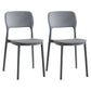 Scandinavian Plastic Kitchen Dining Side Chair Open Back Chair Grey 2 Piece Set Clearhalo 'Dining Chairs' 'Dining Tables & Seating' 'dining_chair' 'furn' 'furn_dining_chair' 'Furniture' 'furniture_dining_chair' 'Kitchen & Dining Furniture' 4792221