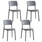 Scandinavian Plastic Kitchen Dining Side Chair Open Back Chair Grey 4 Piece Set Clearhalo 'Dining Chairs' 'Dining Tables & Seating' 'dining_chair' 'furn' 'furn_dining_chair' 'Furniture' 'furniture_dining_chair' 'Kitchen & Dining Furniture' 4792222