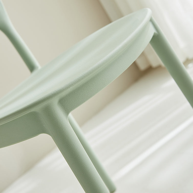 Scandinavian Plastic Kitchen Dining Side Chair Open Back Chair Clearhalo 'Dining Chairs' 'Dining Tables & Seating' 'dining_chair' 'furn' 'furn_dining_chair' 'Furniture' 'furniture_dining_chair' 'Kitchen & Dining Furniture' 4792224