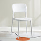 Scandinavian Plastic Kitchen Dining Side Chair Open Back Chair White 1 Piece Clearhalo 'Dining Chairs' 'Dining Tables & Seating' 'dining_chair' 'furn' 'furn_dining_chair' 'Furniture' 'furniture_dining_chair' 'Kitchen & Dining Furniture' 4792225