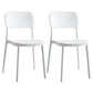 Scandinavian Plastic Kitchen Dining Side Chair Open Back Chair White 2 Piece Set Clearhalo 'Dining Chairs' 'Dining Tables & Seating' 'dining_chair' 'furn' 'furn_dining_chair' 'Furniture' 'furniture_dining_chair' 'Kitchen & Dining Furniture' 4792226
