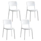 Scandinavian Plastic Kitchen Dining Side Chair Open Back Chair White 4 Piece Set Clearhalo 'Dining Chairs' 'Dining Tables & Seating' 'dining_chair' 'furn' 'furn_dining_chair' 'Furniture' 'furniture_dining_chair' 'Kitchen & Dining Furniture' 4792229