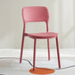 Scandinavian Plastic Kitchen Dining Side Chair Open Back Chair Red 1 Piece Clearhalo 'Dining Chairs' 'Dining Tables & Seating' 'dining_chair' 'furn' 'furn_dining_chair' 'Furniture' 'furniture_dining_chair' 'Kitchen & Dining Furniture' 4792230