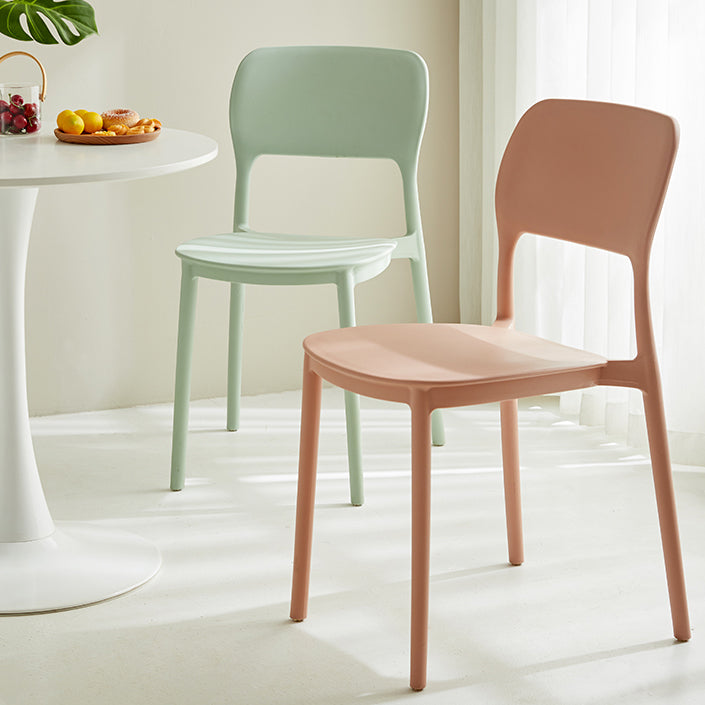 Scandinavian Plastic Kitchen Dining Side Chair Open Back Chair Clearhalo 'Dining Chairs' 'Dining Tables & Seating' 'dining_chair' 'furn' 'furn_dining_chair' 'Furniture' 'furniture_dining_chair' 'Kitchen & Dining Furniture' 4792231