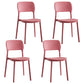 Scandinavian Plastic Kitchen Dining Side Chair Open Back Chair Red 4 Piece Set Clearhalo 'Dining Chairs' 'Dining Tables & Seating' 'dining_chair' 'furn' 'furn_dining_chair' 'Furniture' 'furniture_dining_chair' 'Kitchen & Dining Furniture' 4792235