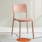 Scandinavian Plastic Kitchen Dining Side Chair Open Back Chair Pink 1 Piece Clearhalo 'Dining Chairs' 'Dining Tables & Seating' 'dining_chair' 'furn' 'furn_dining_chair' 'Furniture' 'furniture_dining_chair' 'Kitchen & Dining Furniture' 4792236