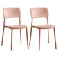 Scandinavian Plastic Kitchen Dining Side Chair Open Back Chair Pink 2 Piece Set Clearhalo 'Dining Chairs' 'Dining Tables & Seating' 'dining_chair' 'furn' 'furn_dining_chair' 'Furniture' 'furniture_dining_chair' 'Kitchen & Dining Furniture' 4792237
