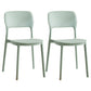 Scandinavian Plastic Kitchen Dining Side Chair Open Back Chair Green 2 Piece Set Clearhalo 'Dining Chairs' 'Dining Tables & Seating' 'dining_chair' 'furn' 'furn_dining_chair' 'Furniture' 'furniture_dining_chair' 'Kitchen & Dining Furniture' 4792240