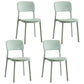 Scandinavian Plastic Kitchen Dining Side Chair Open Back Chair Green 4 Piece Set Clearhalo 'Dining Chairs' 'Dining Tables & Seating' 'dining_chair' 'furn' 'furn_dining_chair' 'Furniture' 'furniture_dining_chair' 'Kitchen & Dining Furniture' 4792241