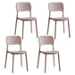 Scandinavian Plastic Kitchen Dining Side Chair Open Back Chair Camel 4 Piece Set Clearhalo 'Dining Chairs' 'Dining Tables & Seating' 'dining_chair' 'furn' 'furn_dining_chair' 'Furniture' 'furniture_dining_chair' 'Kitchen & Dining Furniture' 4792244