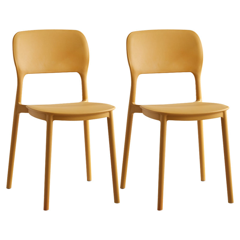 Scandinavian Plastic Kitchen Dining Side Chair Open Back Chair Ginger 2 Piece Set Clearhalo 'Dining Chairs' 'Dining Tables & Seating' 'dining_chair' 'furn' 'furn_dining_chair' 'Furniture' 'furniture_dining_chair' 'Kitchen & Dining Furniture' 4792246