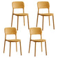 Scandinavian Plastic Kitchen Dining Side Chair Open Back Chair Ginger 4 Piece Set Clearhalo 'Dining Chairs' 'Dining Tables & Seating' 'dining_chair' 'furn' 'furn_dining_chair' 'Furniture' 'furniture_dining_chair' 'Kitchen & Dining Furniture' 4792247