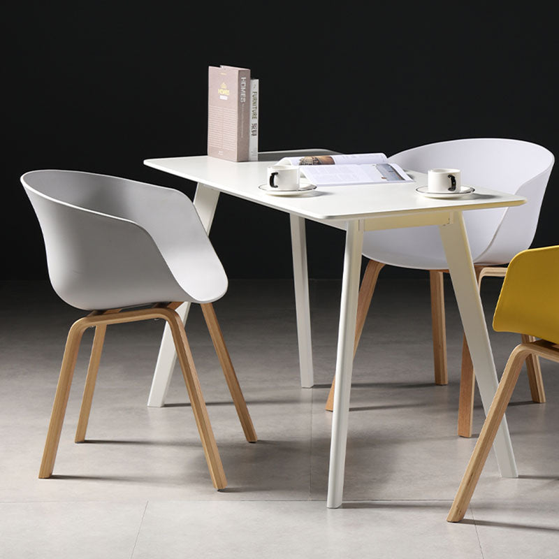 Contemporary Style Dining Chair Arm Side Chairs with Wooden Legs Clearhalo 'Dining Chairs' 'Dining Tables & Seating' 'dining_chair' 'Furniture' 'furniture_dining_chair' 'Kitchen & Dining Furniture' 4792249