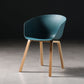 Contemporary Style Dining Chair Arm Side Chairs with Wooden Legs Aqua 1 Piece Clearhalo 'Dining Chairs' 'Dining Tables & Seating' 'dining_chair' 'Furniture' 'furniture_dining_chair' 'Kitchen & Dining Furniture' 4792250