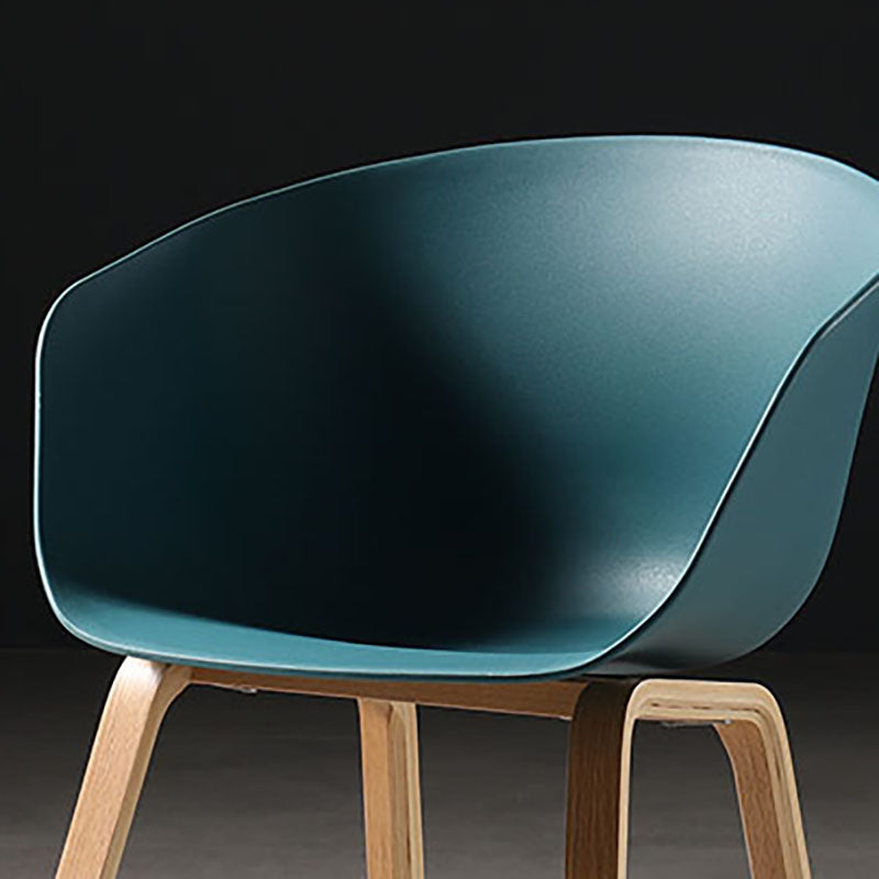 Contemporary Style Dining Chair Arm Side Chairs with Wooden Legs Clearhalo 'Dining Chairs' 'Dining Tables & Seating' 'dining_chair' 'Furniture' 'furniture_dining_chair' 'Kitchen & Dining Furniture' 4792260