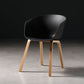 Contemporary Style Dining Chair Arm Side Chairs with Wooden Legs Natural Wood Black 1 Piece Clearhalo 'Dining Chairs' 'Dining Tables & Seating' 'dining_chair' 'Furniture' 'furniture_dining_chair' 'Kitchen & Dining Furniture' 4792261