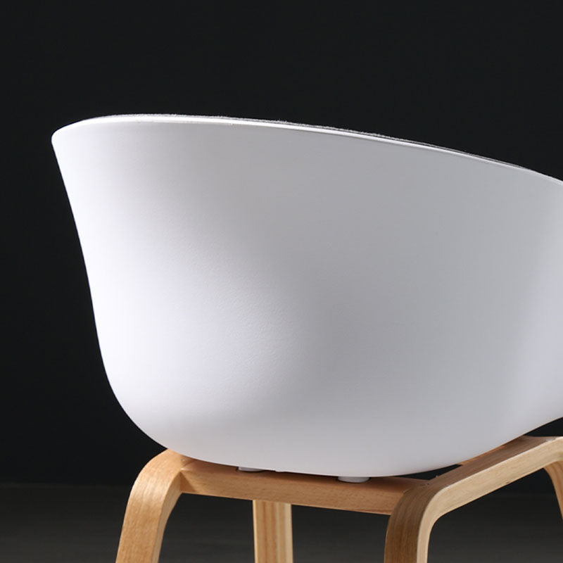 Contemporary Style Dining Chair Arm Side Chairs with Wooden Legs Clearhalo 'Dining Chairs' 'Dining Tables & Seating' 'dining_chair' 'Furniture' 'furniture_dining_chair' 'Kitchen & Dining Furniture' 4792262