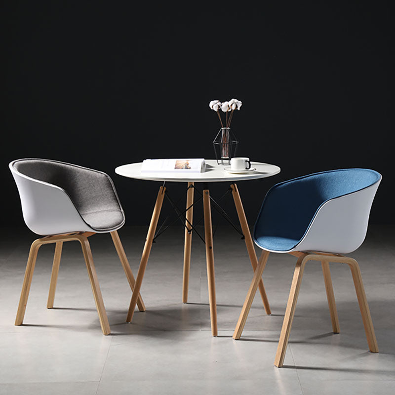 Contemporary Style Dining Chair Arm Side Chairs with Wooden Legs Clearhalo 'Dining Chairs' 'Dining Tables & Seating' 'dining_chair' 'Furniture' 'furniture_dining_chair' 'Kitchen & Dining Furniture' 4792271