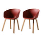 Contemporary Style Dining Chair Arm Side Chairs with Wooden Legs Dark Red Set of 2 Clearhalo 'Dining Chairs' 'Dining Tables & Seating' 'dining_chair' 'Furniture' 'furniture_dining_chair' 'Kitchen & Dining Furniture' 4792281