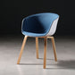 Contemporary Style Dining Chair Arm Side Chairs with Wooden Legs Blue 1 Piece Clearhalo 'Dining Chairs' 'Dining Tables & Seating' 'dining_chair' 'Furniture' 'furniture_dining_chair' 'Kitchen & Dining Furniture' 4792295