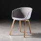 Contemporary Style Dining Chair Arm Side Chairs with Wooden Legs Light Gray 1 Piece Clearhalo 'Dining Chairs' 'Dining Tables & Seating' 'dining_chair' 'Furniture' 'furniture_dining_chair' 'Kitchen & Dining Furniture' 4792301