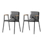 Industrial Style Chair Kitchen Arm Side Chairs with Metal Legs Grey 2 Piece Set Clearhalo 'Dining Chairs' 'Dining Tables & Seating' 'dining_chair' 'furn' 'furn_dining_chair' 'Furniture' 'furniture_dining_chair' 'Kitchen & Dining Furniture' 4792310
