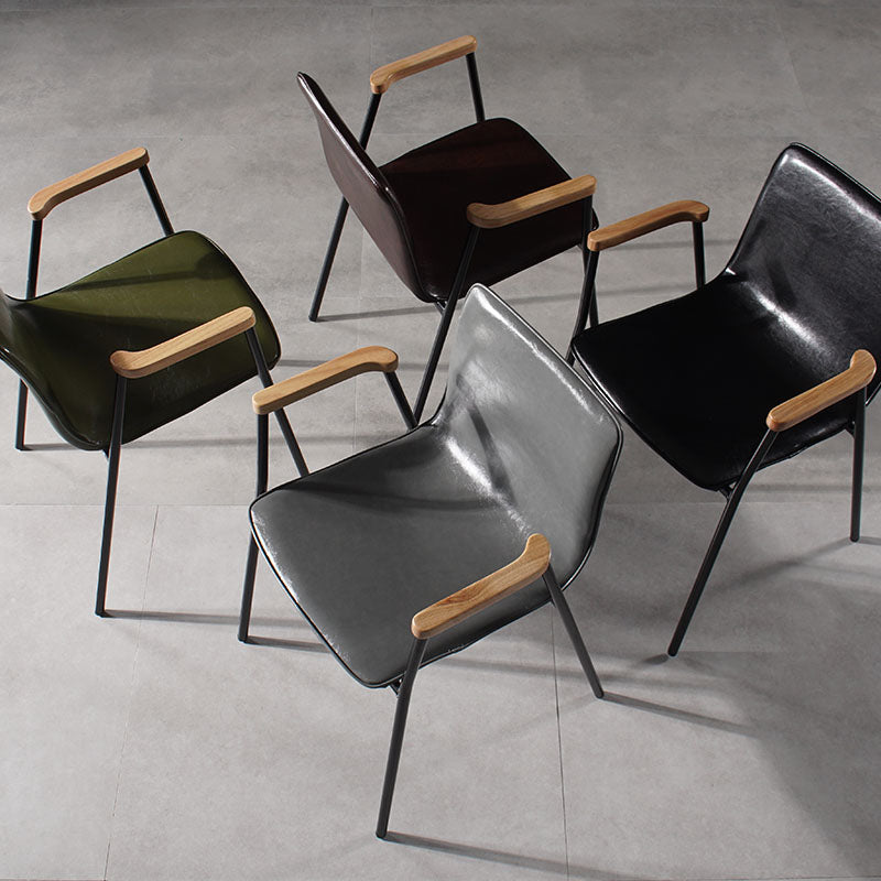 Industrial Style Chair Kitchen Arm Side Chairs with Metal Legs Clearhalo 'Dining Chairs' 'Dining Tables & Seating' 'dining_chair' 'furn' 'furn_dining_chair' 'Furniture' 'furniture_dining_chair' 'Kitchen & Dining Furniture' 4792311