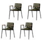 Industrial Style Chair Kitchen Arm Side Chairs with Metal Legs Green 4 Piece Set Clearhalo 'Dining Chairs' 'Dining Tables & Seating' 'dining_chair' 'furn' 'furn_dining_chair' 'Furniture' 'furniture_dining_chair' 'Kitchen & Dining Furniture' 4792318