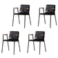 Industrial Style Chair Kitchen Arm Side Chairs with Metal Legs Black 4 Piece Set Clearhalo 'Dining Chairs' 'Dining Tables & Seating' 'dining_chair' 'furn' 'furn_dining_chair' 'Furniture' 'furniture_dining_chair' 'Kitchen & Dining Furniture' 4792324