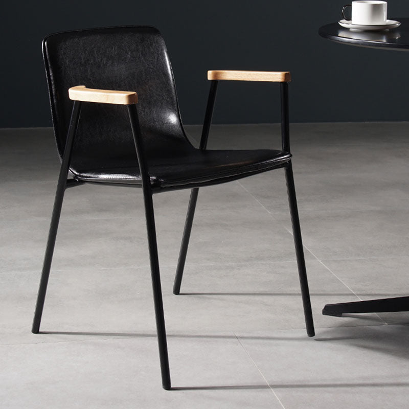 Industrial Style Chair Kitchen Arm Side Chairs with Metal Legs Clearhalo 'Dining Chairs' 'Dining Tables & Seating' 'dining_chair' 'furn' 'furn_dining_chair' 'Furniture' 'furniture_dining_chair' 'Kitchen & Dining Furniture' 4792326