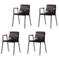 Industrial Style Chair Kitchen Arm Side Chairs with Metal Legs Coffee 4 Piece Set Clearhalo 'Dining Chairs' 'Dining Tables & Seating' 'dining_chair' 'furn' 'furn_dining_chair' 'Furniture' 'furniture_dining_chair' 'Kitchen & Dining Furniture' 4792330