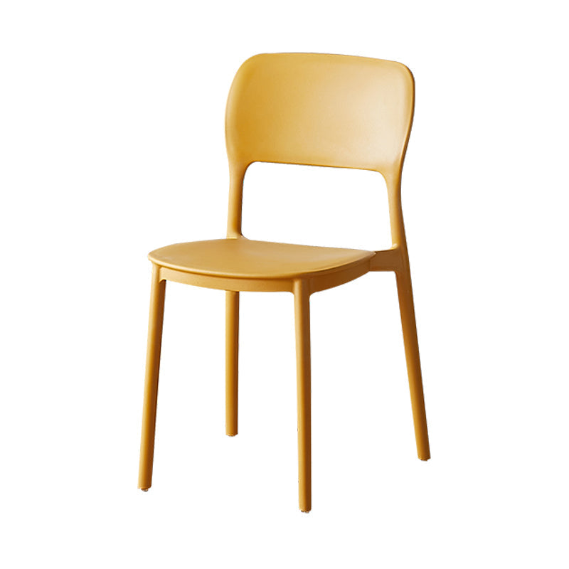Scandinavian Plastic Stacking Dining Chairs Armless Open Back Chairs Clearhalo 'Dining Chairs' 'Dining Tables & Seating' 'dining_chair' 'furn' 'furn_dining_chair' 'Furniture' 'furniture_dining_chair' 'Kitchen & Dining Furniture' 4792365