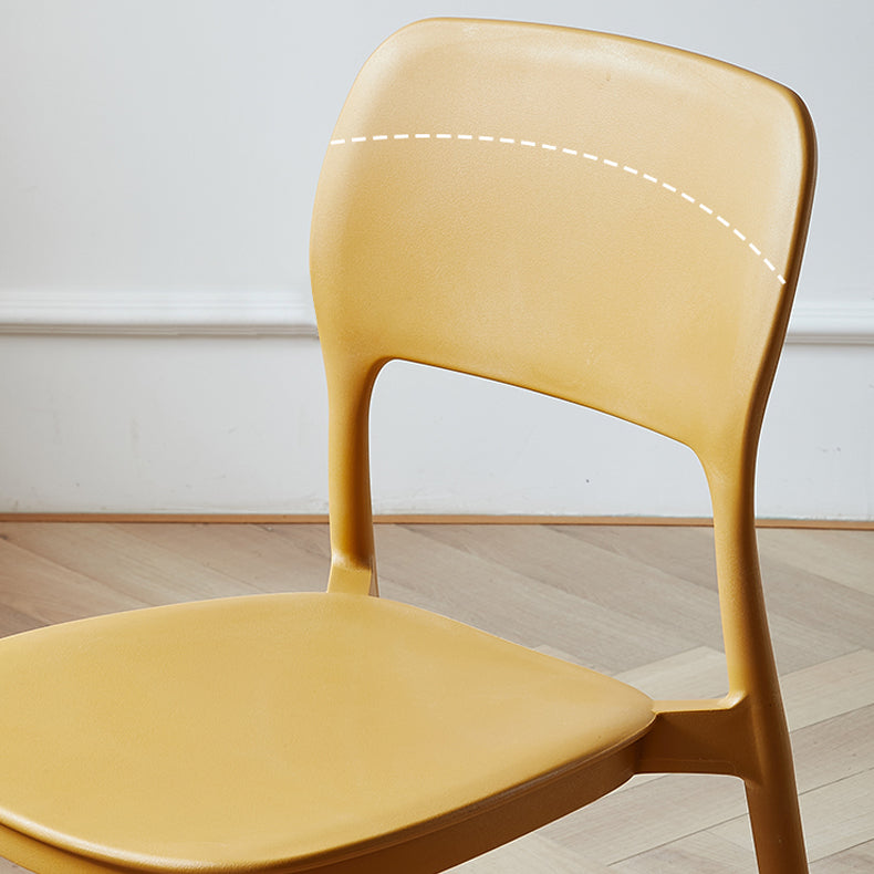 Scandinavian Plastic Stacking Dining Chairs Armless Open Back Chairs Clearhalo 'Dining Chairs' 'Dining Tables & Seating' 'dining_chair' 'furn' 'furn_dining_chair' 'Furniture' 'furniture_dining_chair' 'Kitchen & Dining Furniture' 4792368