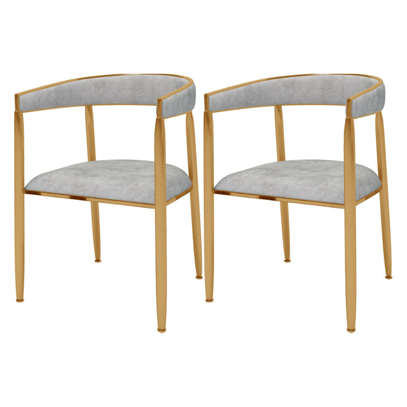Scandinavian Upholstered Linen Fabric Dining Chair Open Back Side Chairs Grey 2 Piece Set Clearhalo 'Dining Chairs' 'Dining Tables & Seating' 'dining_chair' 'furn' 'furn_dining_chair' 'Furniture' 'furniture_dining_chair' 'Kitchen & Dining Furniture' 4792390