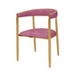 Scandinavian Upholstered Linen Fabric Dining Chair Open Back Side Chairs Pink 1 Piece Clearhalo 'Dining Chairs' 'Dining Tables & Seating' 'dining_chair' 'furn' 'furn_dining_chair' 'Furniture' 'furniture_dining_chair' 'Kitchen & Dining Furniture' 4792394