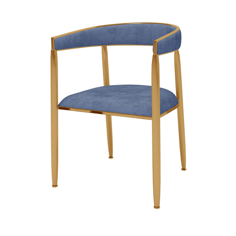Scandinavian Upholstered Linen Fabric Dining Chair Open Back Side Chairs Blue 1 Piece Clearhalo 'Dining Chairs' 'Dining Tables & Seating' 'dining_chair' 'furn' 'furn_dining_chair' 'Furniture' 'furniture_dining_chair' 'Kitchen & Dining Furniture' 4792400