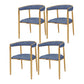 Scandinavian Upholstered Linen Fabric Dining Chair Open Back Side Chairs Blue 4 Piece Set Clearhalo 'Dining Chairs' 'Dining Tables & Seating' 'dining_chair' 'furn' 'furn_dining_chair' 'Furniture' 'furniture_dining_chair' 'Kitchen & Dining Furniture' 4792404