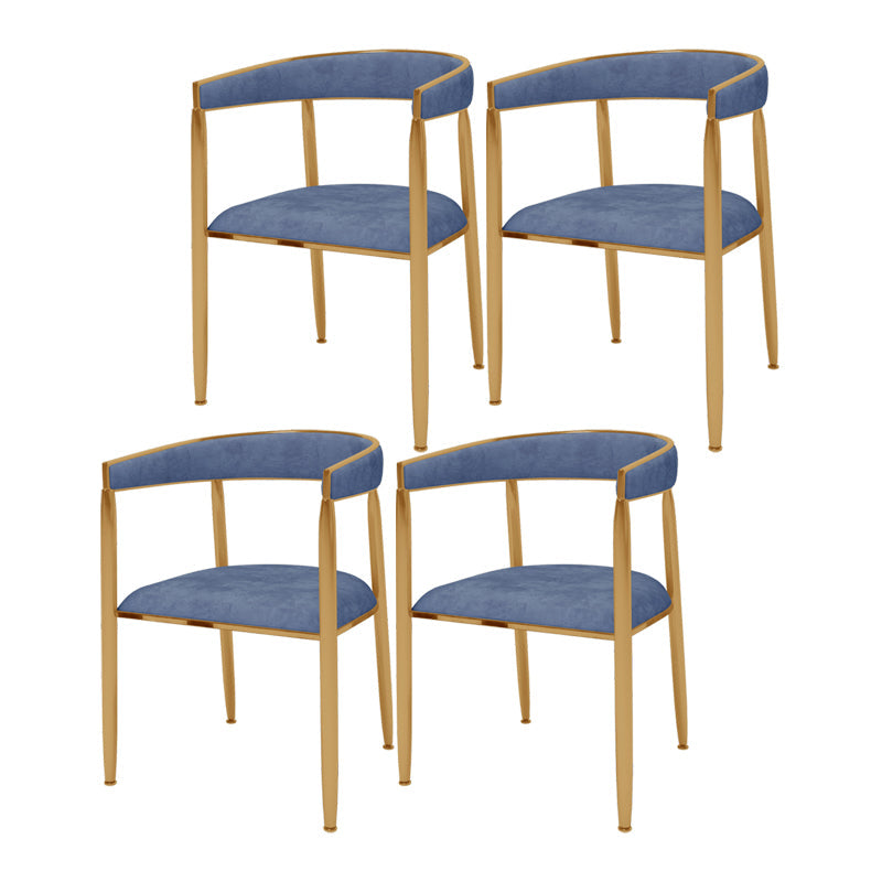 Scandinavian Upholstered Linen Fabric Dining Chair Open Back Side Chairs Blue 4 Piece Set Clearhalo 'Dining Chairs' 'Dining Tables & Seating' 'dining_chair' 'furn' 'furn_dining_chair' 'Furniture' 'furniture_dining_chair' 'Kitchen & Dining Furniture' 4792404