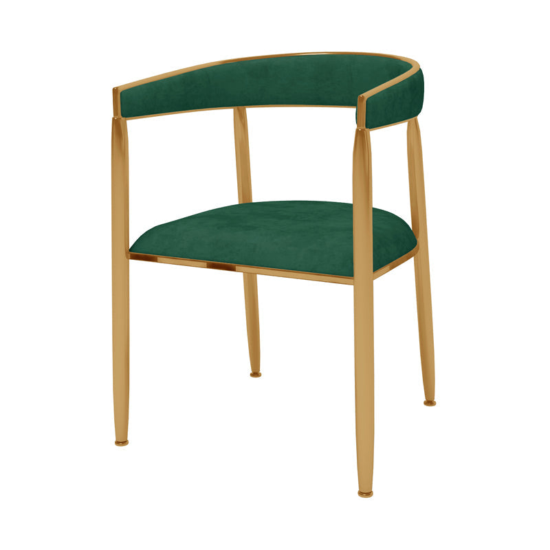 Scandinavian Upholstered Linen Fabric Dining Chair Open Back Side Chairs Green 1 Piece Clearhalo 'Dining Chairs' 'Dining Tables & Seating' 'dining_chair' 'furn' 'furn_dining_chair' 'Furniture' 'furniture_dining_chair' 'Kitchen & Dining Furniture' 4792406